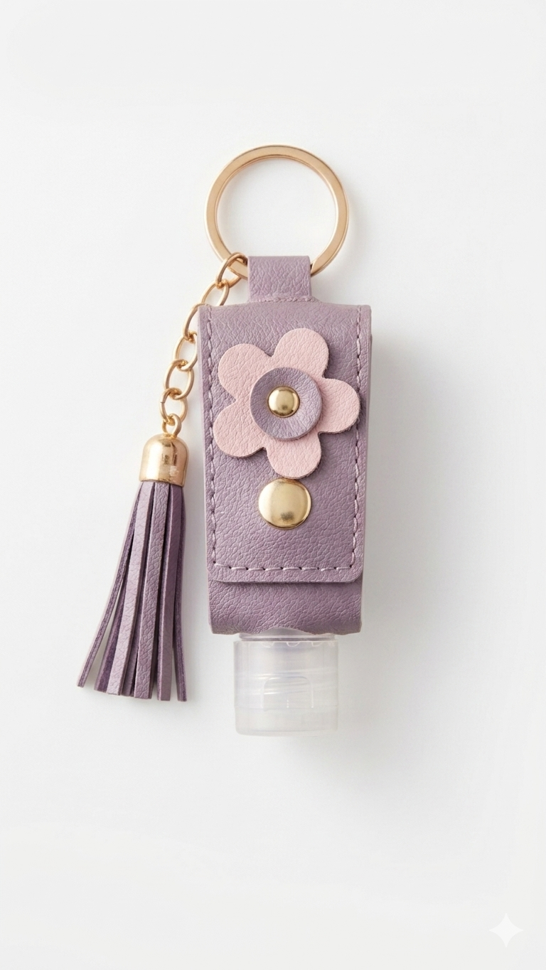 SQUEEZE BOTTLE COVER WITH KEYCHAIN