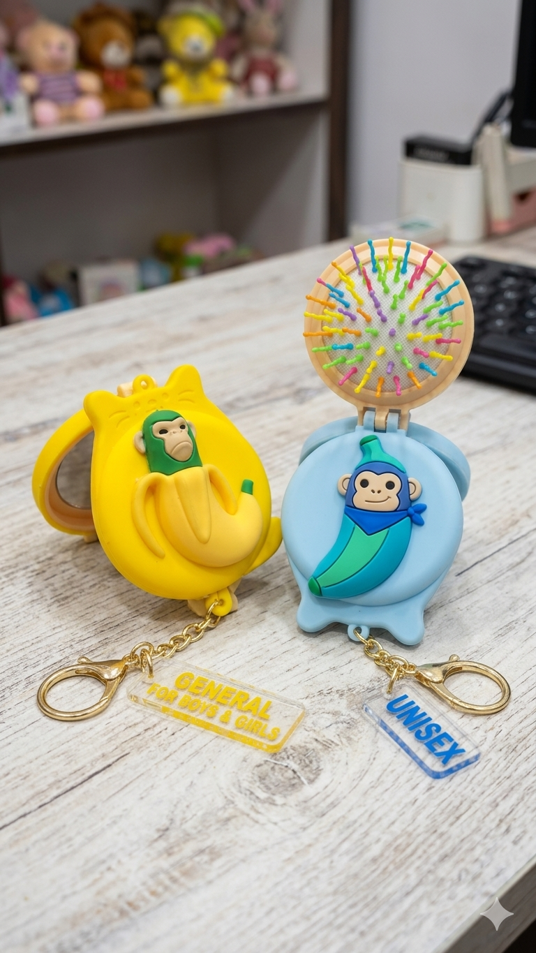 KEYCHAIN COMB WITH MIRROR
