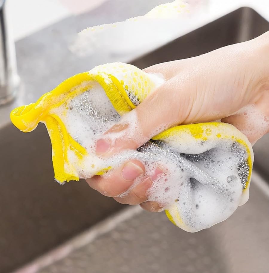 4Pcs 2-in-1 Kitchen Scrubber Set - Image 3
