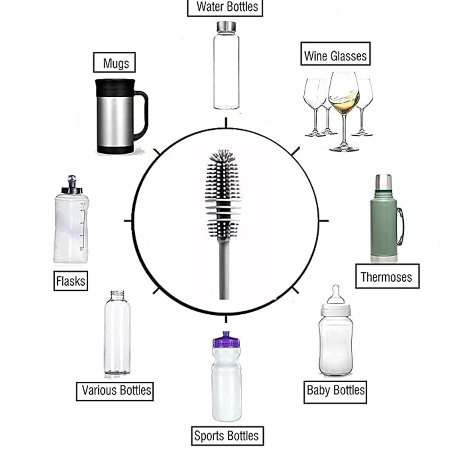 Silicone Bottle Cleaning Brush - Image 3