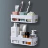 Multipurpose Self Adhesive Plastic Rack Set Of 2