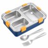 3-Compartment Steel Lunch Box