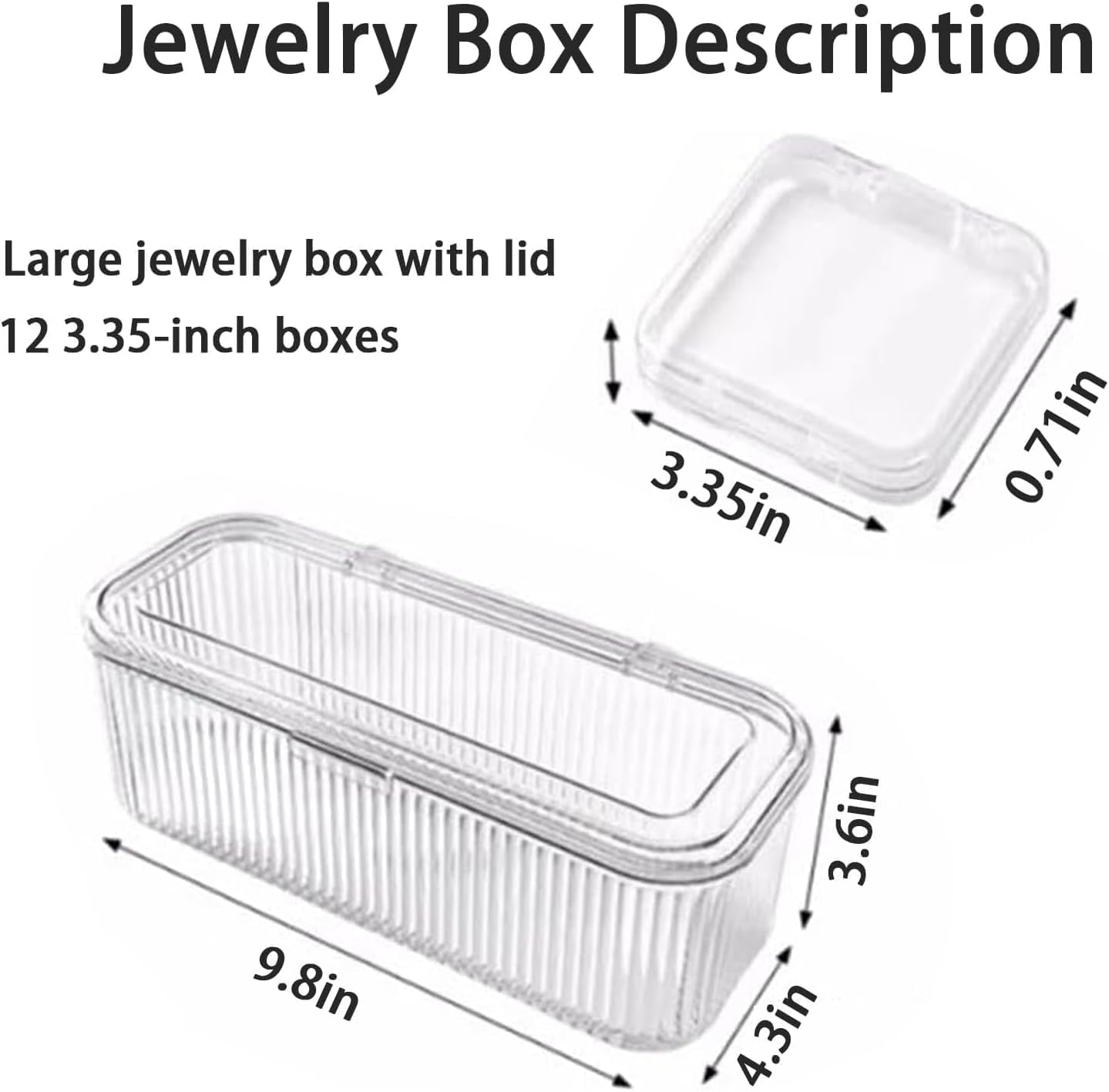 ACRYLIC TRANSPARENT JWELLERY BOX - Image 4