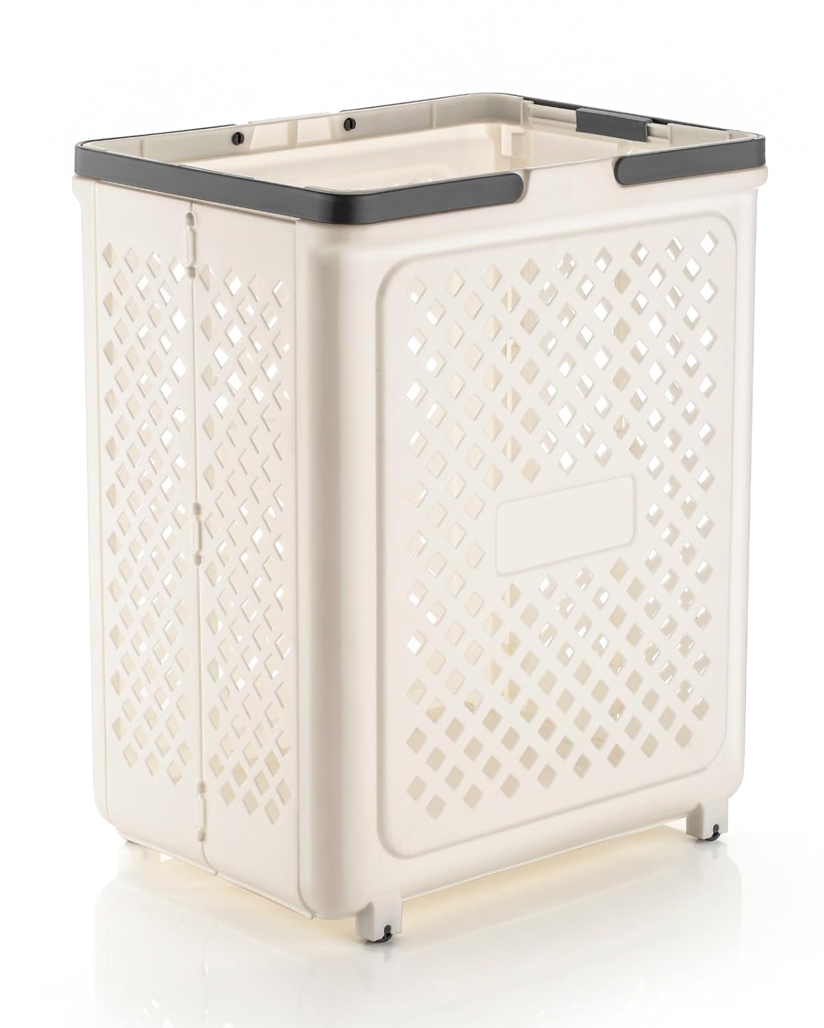 PLASTIC FOLDABLE LAUNDRY BASKET WITH WHEELS